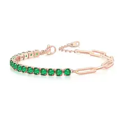 LA TIENDA 88 JOYAS Y ACCESORIOS - La Tienda 88 - Pulsera Brazalete Bañado en Oro de 18k - Verde