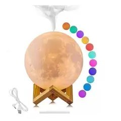 GENERICO - Humidificador Difusor Aromaterapia Lampara Led RGB Luna