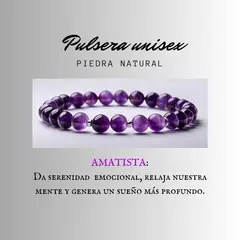 GENERICO - PULSERA ELÁSTICA DE AMATISTA