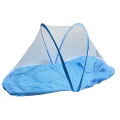 GENERICO - Cuna Mosquitero de Mallas para Bebes Diseño Osito Azul