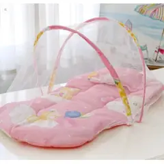 GENERICO - Cuna Mosquitero de Mallas para Bebes Diseño Osito Rosado