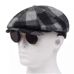 KAST PE - Boina Gorra Hombre Michael Cuadros Gris - Talla L