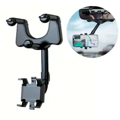 GENERICO - Soporte para Celular de Espejo Ajustable Retrovisor Tipo Brazo 360°