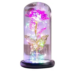 GENERICO - Flores Eternas Flor Artificial Rosa Eterna Led San Valentin