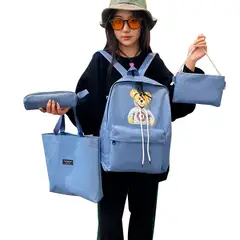 GENERICO - MOCHILA KAWAII - Set de 4 en 1