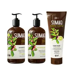 SUMAQ - Pack Shampoo Acondicionador Máscara Extracto Camu Camu