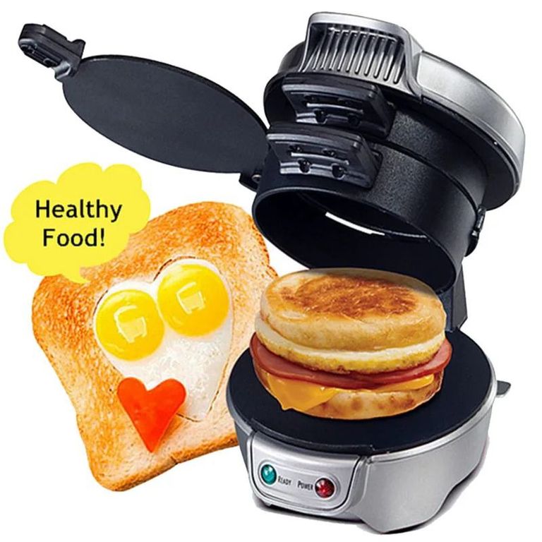 Máquina Sandwichera de Hamburguesas Panini para el Desayuno
