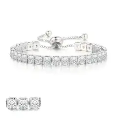 LA TIENDA 88 JOYAS Y ACCESORIOS - La Tienda 88 - Pulsera Brazalete Bañado en Oro de 18k - Blanco