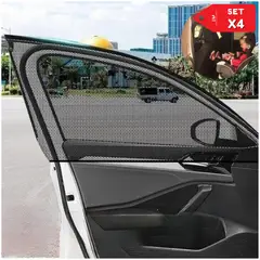 GENERICO - Malla Tapasol para Auto y Camioneta 4 Piezas