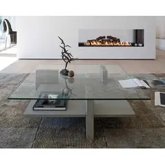TU MESITA - Mesa de Centro Contemporánea Marabi Gris 100 cm