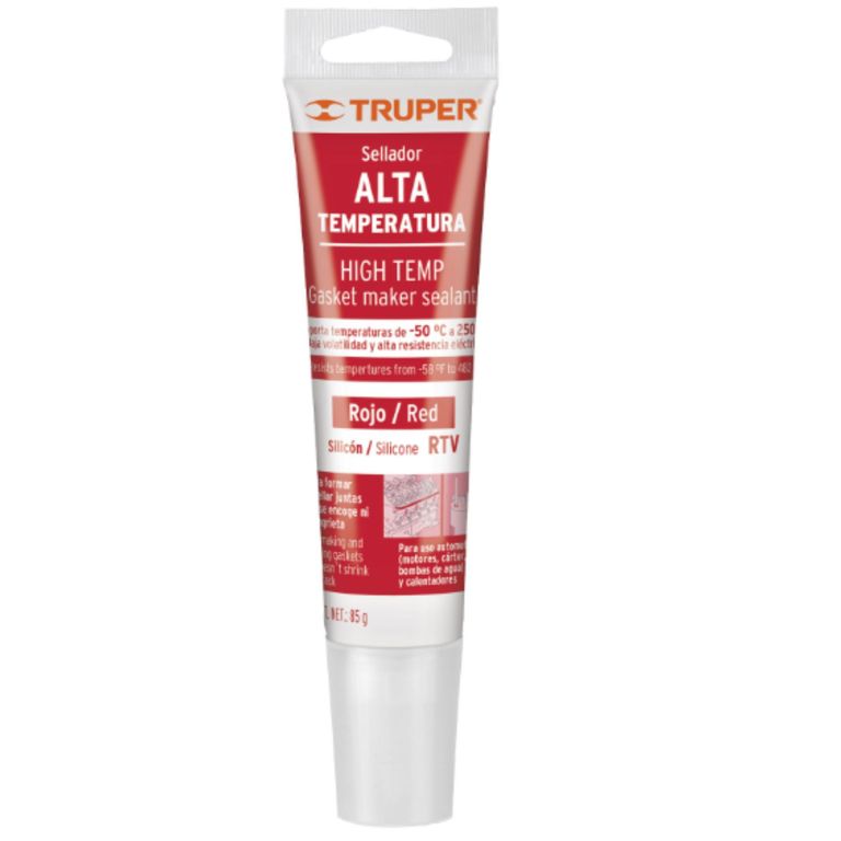 Silicona rojo para altas temperaturas, 85 g