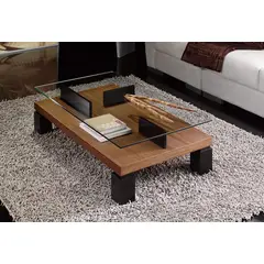 TU MESITA - Mesa de Centro Contemporánea Lezner Marrón 100cm