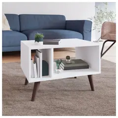 TU MESITA - Mesa de Centro Mafa Retro 41X60X45 Blanco