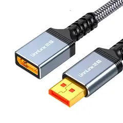 GENERICO - Cable Extension Displayport 1.4 Macho - Hembra 8K (50cm) Video PREMIUM