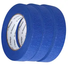 TRUPER - Cinta masking azul de 1" x 50 m pack 3 unidades para pintor,