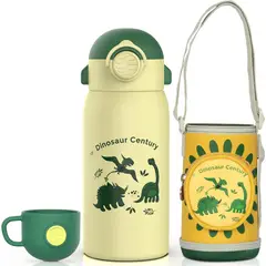 FJBOTTLE - - Botella de agua con aislamiento de acero inoxidable 600 ml - Verde