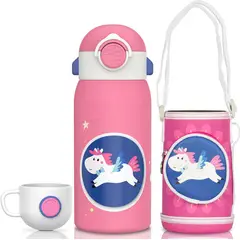 FJBOTTLE - - Botella de agua con aislamiento de acero inoxidable 600 ml - Rosa