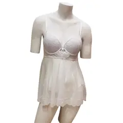 BOMBON ROJO - Babydoll Con Copa y Encaje