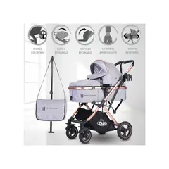 BABY - Coche Moises Cuna con Pañalero Moderno