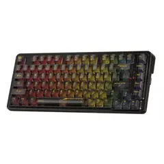 REDRAGON - - Teclado ELF Pro K649CTB 75 Wireless Crystal - Black