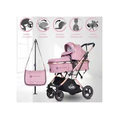 BABY - Coche Moises Cuna con Pañalero Moderno