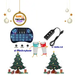 GENERICO - Miniteclado Inalámbrico y Hubs Multipuertos