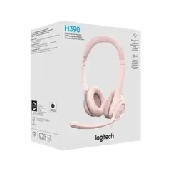 LOGITECH - AUDIFONO CON MICROFONO H390 CON CABLE NOISE CANCELLING ROSA