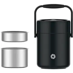 FJBOTTLE - - Termo lonchera de almuerzo 1600ml - Negro