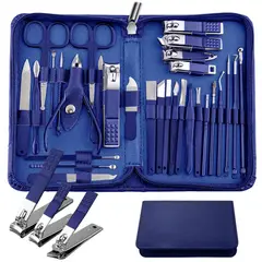 GENERICO - Set Manicura Pedicura Acero Inoxidable 30 Piezas Cortauñas