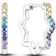 AFRODITA - Arete Pendiente de Plata 925 Modelo Star