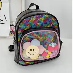 GENERICO - Mochila Kawaii Niñas Girasol negro