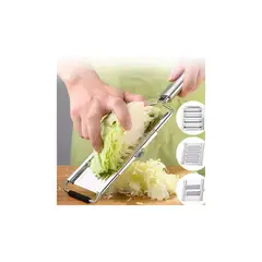 GENERICO - Rallador de acero inoxidable con 3 cuchillas para verduras