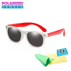 GENERICO - Lentes de Sol Para Niños Polarizados Flex uv400 - Rojo blanc