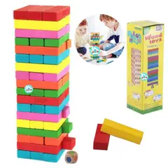 GENERICO - JENGA DE COLORES JUEGO DE MESA FAMILIAR