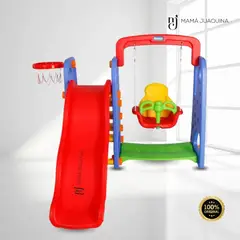 KINGDOM - Tobogán para Niños «RAINBOW» 4 en 1 Red