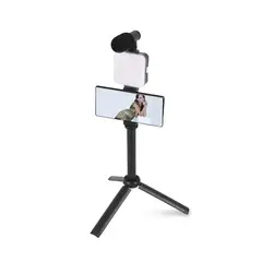 SEISA - Kit Estabilizador de Teléfono Trípode Micrófono Control y Luz
