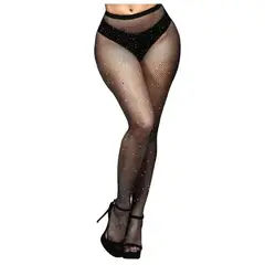 GENERICO - Panty Media con brillos de malla coco