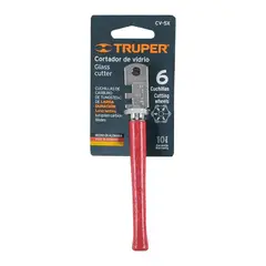 TRUPER - CORTA VIDRIO MANGO DE MADERA 6 CUCHILLAS 4MM 12954