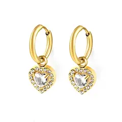 GENERICO - Aretes corazón circones waterproof