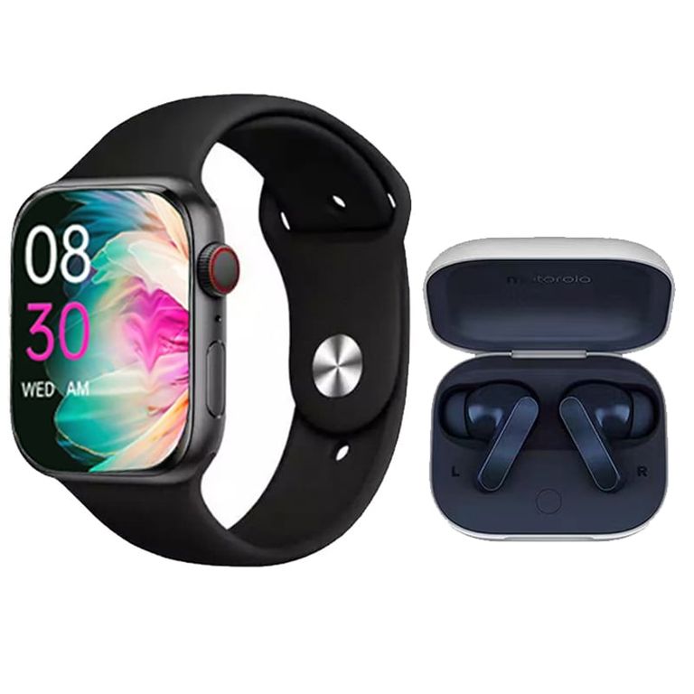 Auriculares Moto BUDS-Azul y Toumi Watch S9 Pro-B Reloj
