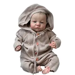 GENERICO - Muñeca reborn - bebé lindo - silicona completa - 49 cm