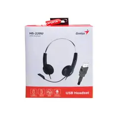GENIUS - AUDIFONO CMICROF HS-220U USB BLACK