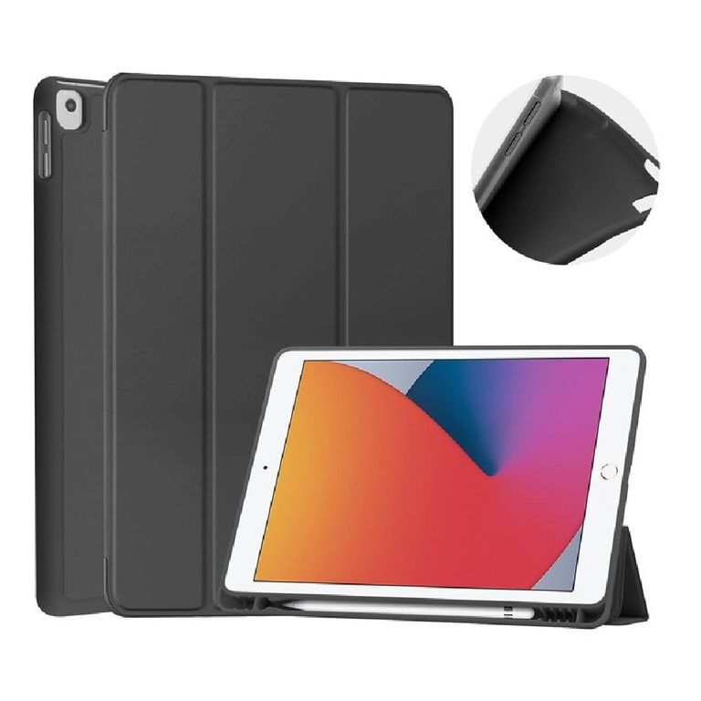 Funda Case para Samsung S9 FE Imantada con Portalápiz Negra Antishock
