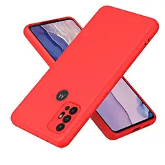 GENERICO - Funda Case para Motorola G20 Soft Feeling Antishock Rojo Antigolpe