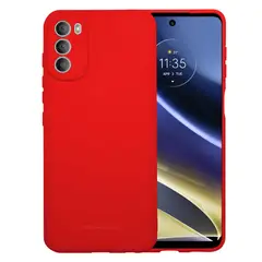 GENERICO - Funda Case para Motorola G52 Soft Feeling Antishock Rojo Antigolpe