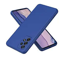 GENERICO - Funda Case para Samsung A52 5G Soft Feeling Antishock Azul Antigolpe
