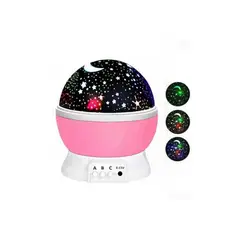 GENERICO - Lampara Proyector de estrellas portátil ROSADO