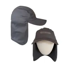KAST PE - Sombrero Gorro Alta Proteccion Sol Cubre Nuca - Gris Oscuro