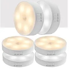 OEM - Luces Led con Sensor de Movimiento Recargable Paquete de 6 Luces Led