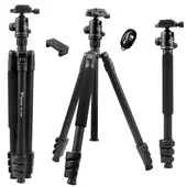 WEIFENG - Trípode Profesional 155 Cm WF-6627 Disparador Bluetooth